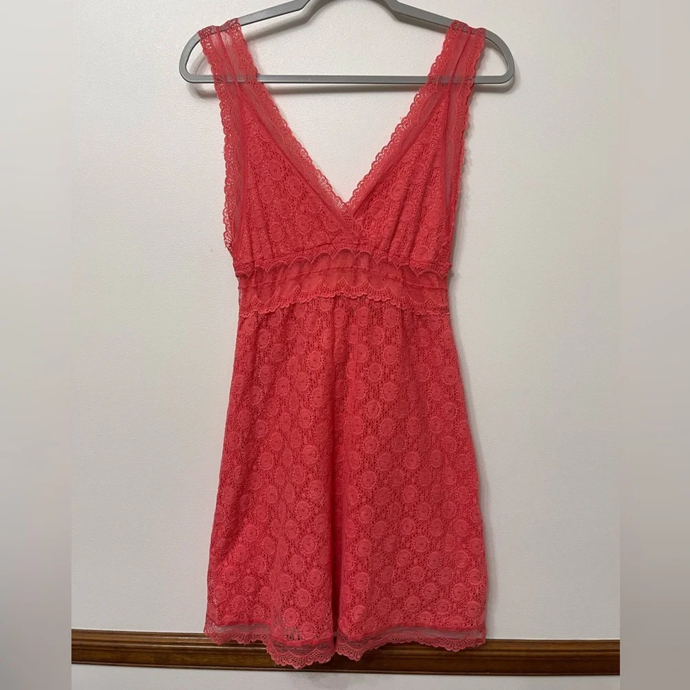 Pinky Lace Mini Dress - Picture 1 of 6